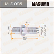 Шпилька колесная Masuma MLS-095, для грузовиков Isuzu, M16x1.5(L), M16x1.5(L), длина 67.2мм