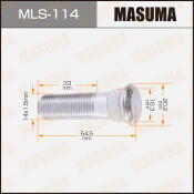Шпилька колесная Masuma MLS-114, для грузовиков Isuzu, M14x1.5(L), длина 54.5мм