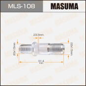 Шпилька колесная Masuma MLS-108, для грузовиков Isuzu, M22x1.5(R), M20x1.5(L), длина 91мм