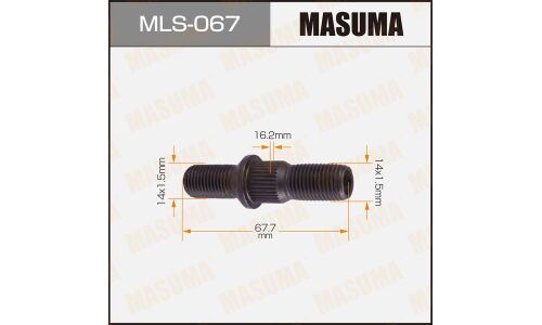 Шпилька колесная Masuma MLS-067, для грузовиков Toyota, M14x1.5(R), M14x1.5(R), длина 67мм