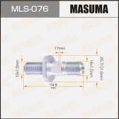 Шпилька колесная Masuma MLS-076, для грузовиков Nissan, M16x1.5(R), M16x1.5(L), длина 74.5мм