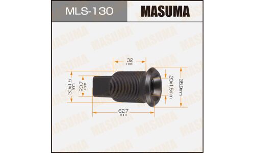 Футорка колесная Masuma MLS-130, для Isuzu, M30x1.5(R), M20x1.5(R), длина 62.7мм, под ключ 21мм, 1 шт