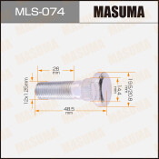 Шпилька колесная Masuma MLS-074, для грузовиков Nissan, M12x1.25(R), длина 46.2мм