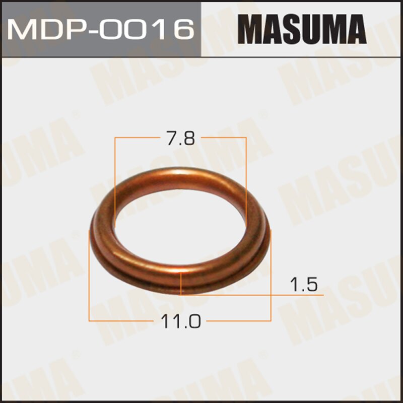 

Шайбы для форсунок "Masuma" MD070718, 7,8х11х15 4D68, 4D65, 4D56 (уп. 50шт.) (стоимость за упаковку 50 шт