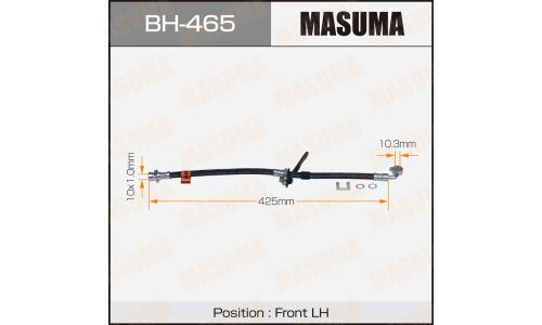 Шланг тормозной Masuma для Honda Civic Ferio / Domani / Orthia, передний, левый, арт. bh-465