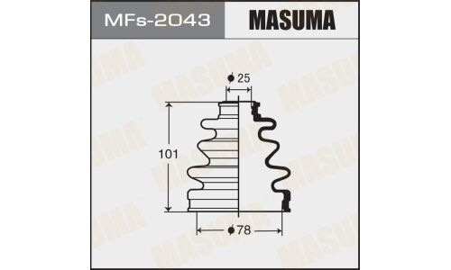 Пыльник привода Masuma, силикон, арт. MFs-2043