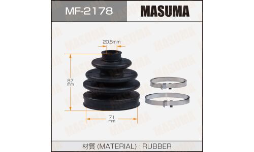 Пыльник привода Masuma, резина, арт. MF-2178