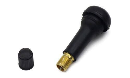 Вентиль для бескамерных колёс, прямой, резиновый, посадочный диаметр Ø15мм, длина 51мм