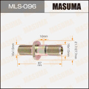 Шпилька колесная Masuma MLS-096, для грузовиков Isuzu, M16x1.5(R), M16x1.5(R), длина 67мм