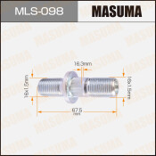 Шпилька колесная Masuma MLS-098, для грузовиков Isuzu, M16x1.5(R), M16x1.5(L), длина 67.1мм