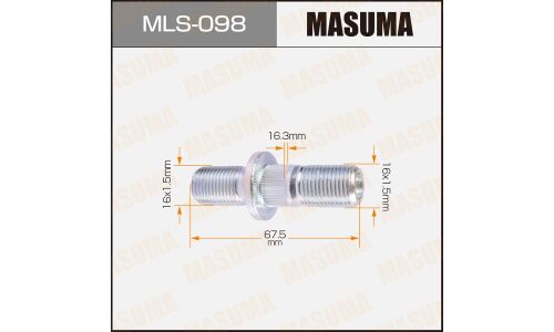 Шпилька колесная Masuma MLS-098, для грузовиков Isuzu, M16x1.5(R), M16x1.5(L), длина 67.1мм