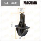 Клипса крепёжная решетки радиатора Masuma, для Honda, арт. KJ-1005