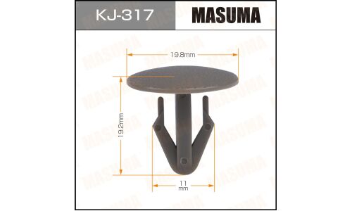 Клипса крепёжная обшивки двери Masuma, для Toyota, арт. KJ-317