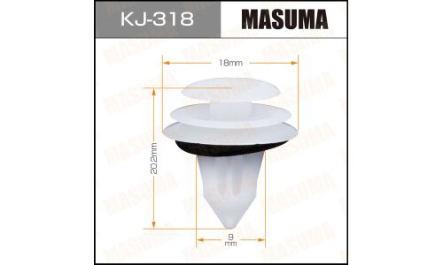 Клипса крепёжная деталей салона Masuma, для Daihatsu, Honda, Lexus, Mitsubishi, Scion, Subaru, Toyota, арт. KJ-318