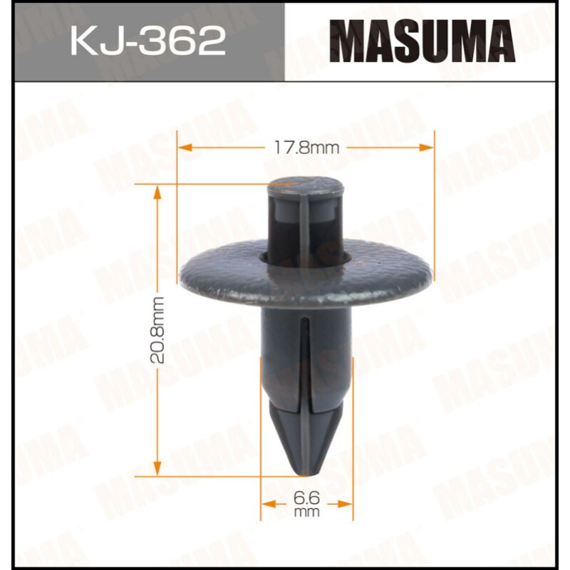

Клипса крепежная MASUMA KJ-362 (стоимость за упаковку 50 шт