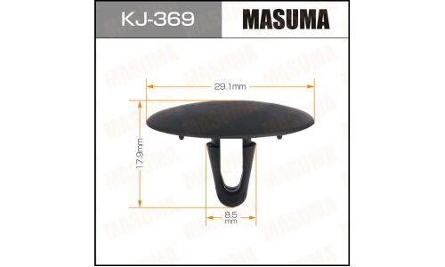 Клипса крепёжная шумоизоляции капота Masuma, для Lexus, Toyota, арт. KJ-369