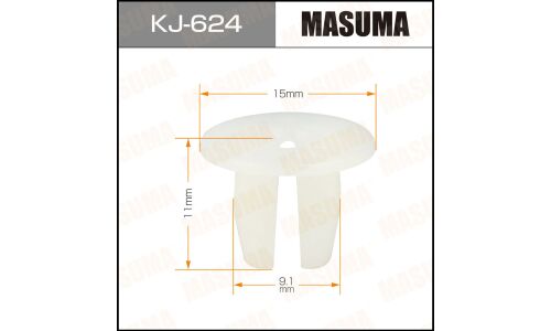 Клипса крепёжная кузова Masuma, для Mitsubishi, Nissan, арт. KJ-624