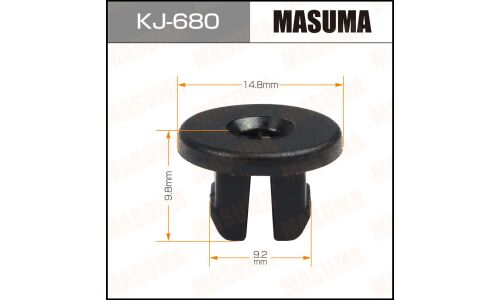 Клипса крепёжная подкапотного пространства Masuma, для Nissan, арт. KJ-680