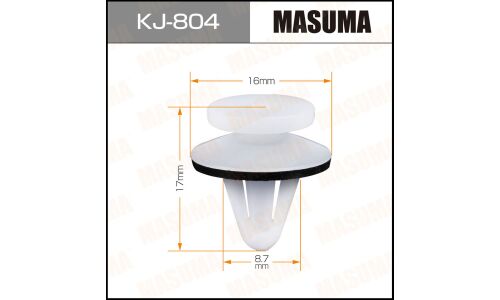 Клипса крепёжная накладок крыла Masuma, для Mitsubishi, арт. KJ-804