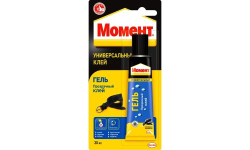 Клей Момент Гель многоцелевой, прозрачный, для вертикальных поверхностей, туба 30мл, арт. 1220