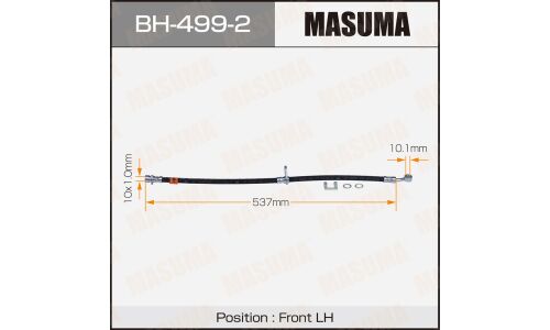 Шланг тормозной Masuma для Honda Civic, передний, левый, арт. bh-499-2
