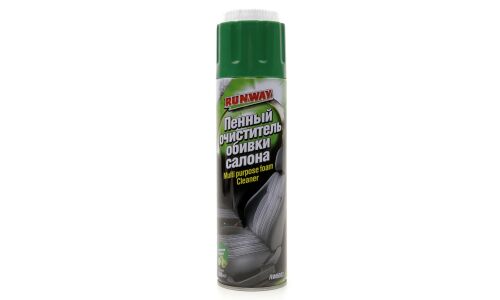Очиститель салона Runway Multi Purpose Foam Cleaner, пенный, устраняет запахи и придаёт антистатический эффект, аэрозоль 650мл (+крышка-щётка), арт. RW6083