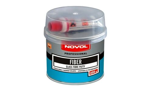 Шпатлевка Novol Professional Glass Fiber Putty со стекловолокном (+отвердитель Betox-50PC), для различных поверхностей, банка 580г + туба 20г, арт. 1222
