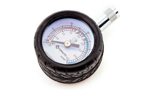 Манометр шинный TopAuto, аналоговый, 4атм, арт. 14111