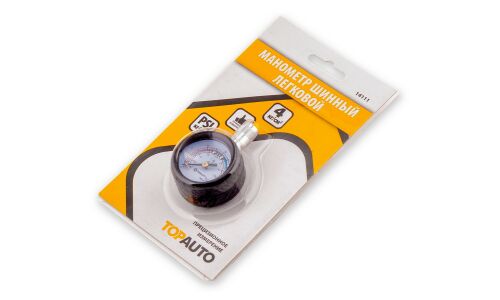 Манометр шинный TopAuto, аналоговый, 4атм, арт. 14111