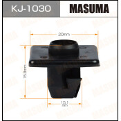 Клипса крепёжная бампера Masuma, для Subaru, арт. KJ-1030