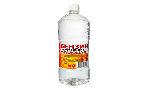Бензин Вершина НЕФРАС С2-80/120 «Галоша», для обезжиривания поверхностей и разбавления красок, 1л