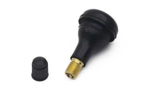 Вентиль для бескамерных колёс, прямой, резиновый, посадочный диаметр Ø19мм, длина 45мм