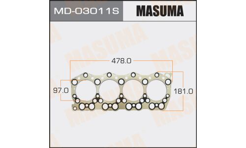 Прокладка головки блока цилиндров Masuma 4DR7 (1/10)