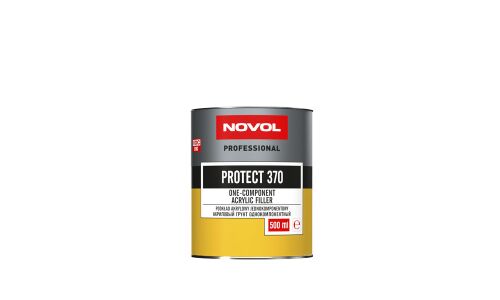 Грунт акриловый NOVOL Professional Protect 370, серый, однокомпонентный, быстросохнущий, 500мл, арт. 37410