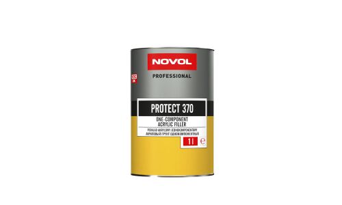 Грунт акриловый NOVOL Professional Protect 370, серый, однокомпонентный, быстросохнущий, 1л, арт. 37411