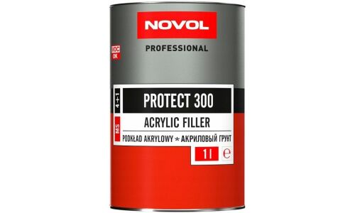 Грунт акриловый NOVOL Professional Protect 300 MS 4+1, чёрный, для различных материалов, 1л, арт. 37041