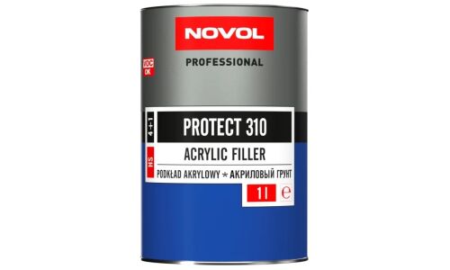 Грунт акриловый NOVOL Professional Protect 310 HS 4+1, серый, для различных материалов, 1л, арт. 37111