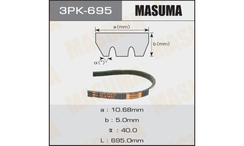 Ремень ручейковый Masuma 3PK- 695
