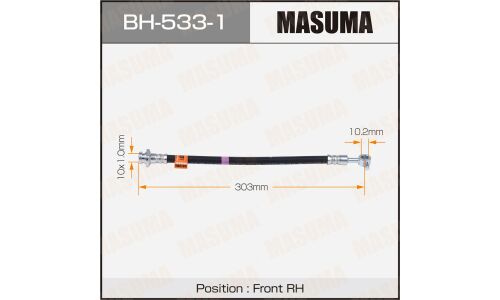 Шланг тормозной Masuma для Nissan Safari, передний, правый, арт. bh-533-1