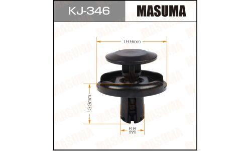 Клипса крепёжная деталей кузова Masuma, для Honda, Lexus, Nissan, Scion, Suzuki, Toyota, арт. KJ-346