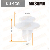 Клипса крепежная Masuma KJ-406 (OEM 67771-89106)