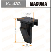 Клипса крепежная Masuma KJ-433 (OEM 62376-28020)