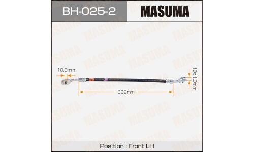 Шланг тормозной Masuma для Nissan Terrano / Datsun, передний, левый, арт. bh-025-2