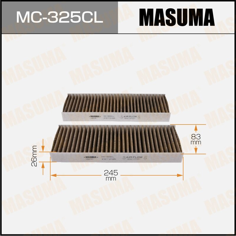 

Фильтр салонный Masuma AC-202 угольный, арт. MC-325CL