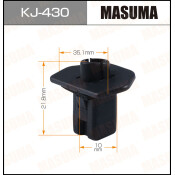 Клипса крепёжная бампера Masuma, для Lexus, Toyota, арт. KJ-430