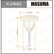 Клипса крепежная Masuma KJ-640 (OEM H8308-13312)