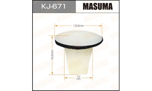 Клипса крепёжная бампера Masuma, для Nissan, арт. KJ-671