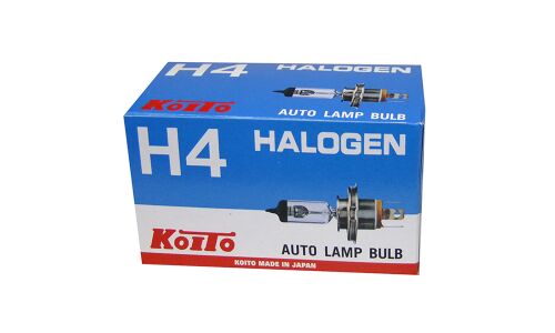 Лампа галогенная Koito Halogen H4 (P43t, T16), 12В, 100/90Вт, 3000К, 1 шт, арт. 0443Е