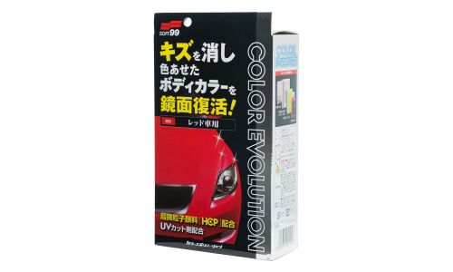 Полироль кузова Soft 99 Color Evolution, для восстановления лакокрасочного покрытия красных автомобилей, флакон 100мл, (+губка, салфетка и перчатка), арт. 00505