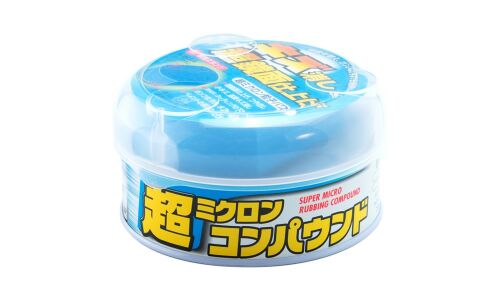 Полироль кузова Soft 99 Super Micro Rubbing Compound, абразивный, для светлых автомобилей, банка 180г, (+губка), арт. 09052